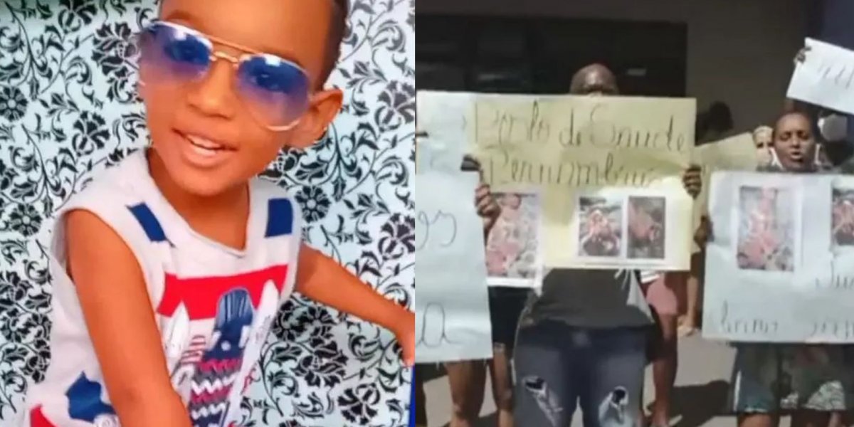 Grupo faz manifestação após morte de criança de 4 anos em Salvador