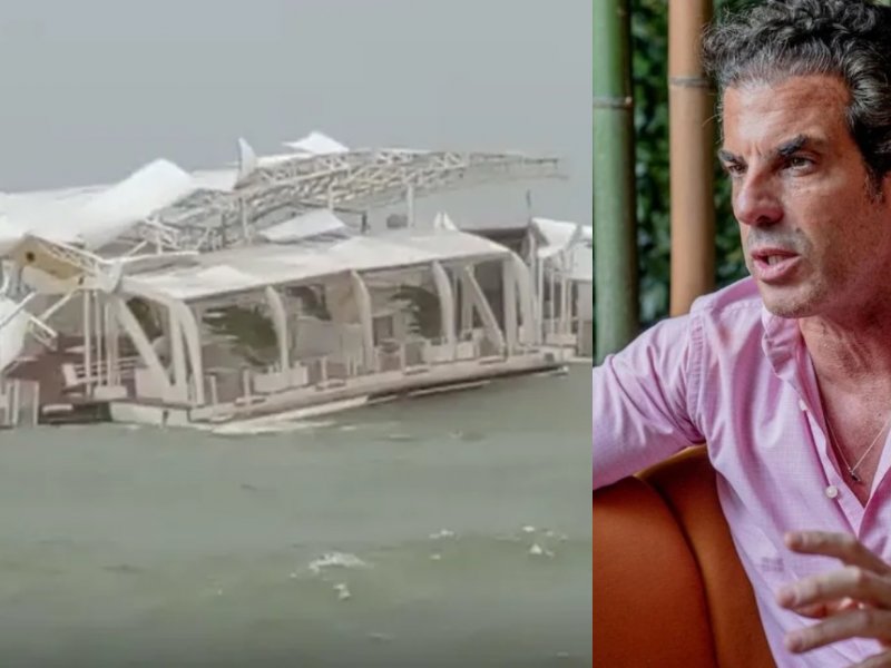 ‘Balada flutuante’ do apresentador Alvaro Garnero naufraga após ciclone