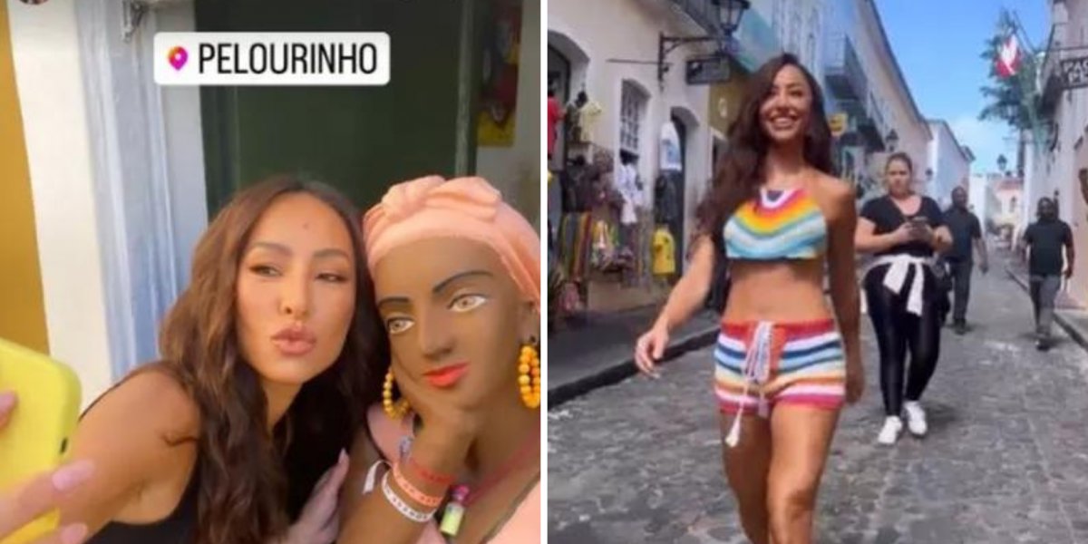 Sabrina Sato chega a Salvador e compartilha registros da viagem