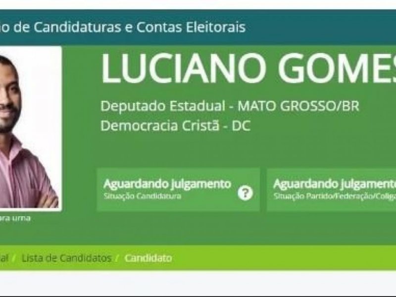 Pré-candidato a deputado aparece com foto de Gil do Vigor em registro de candida