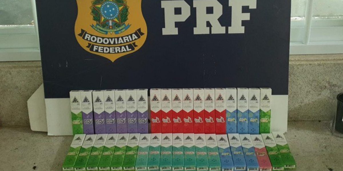 Vitória da Conquista: PRF apreende cigarros eletrônicos contrabandeados