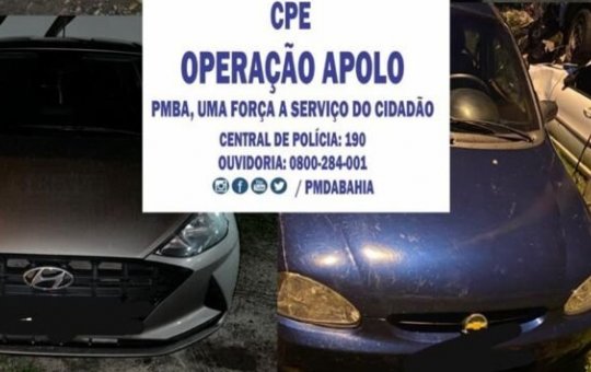 Polícia prende suspeitos de roubarem quatro carros em Camaçari, na RMS