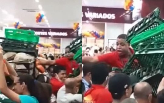 Vídeo: supermercado de Salvador faz promoção e clientes entram em desespero
