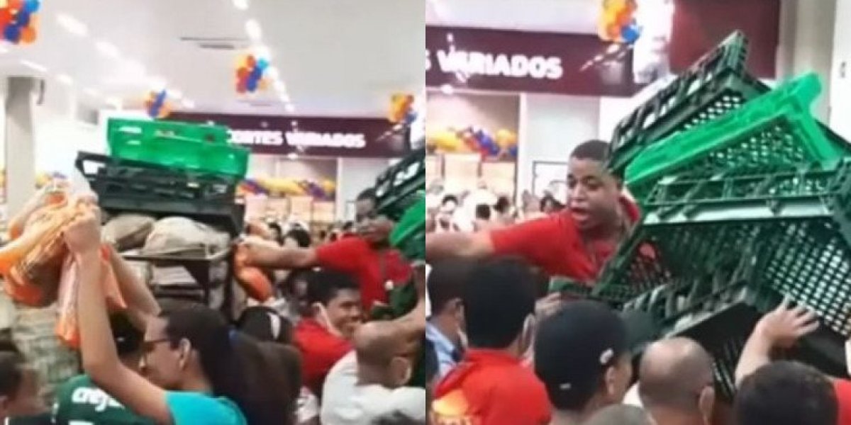 Vídeo: supermercado de Salvador faz promoção e clientes entram em desespero
