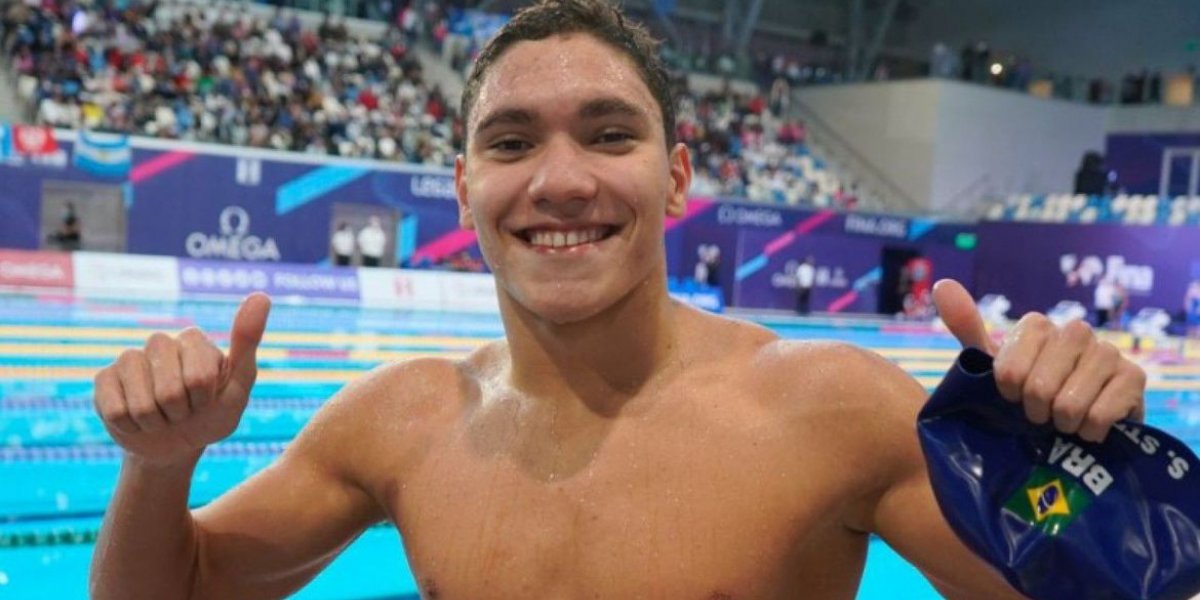 Revelação brasileira, Steverink conquista ouro no Mundial Júnior de natação