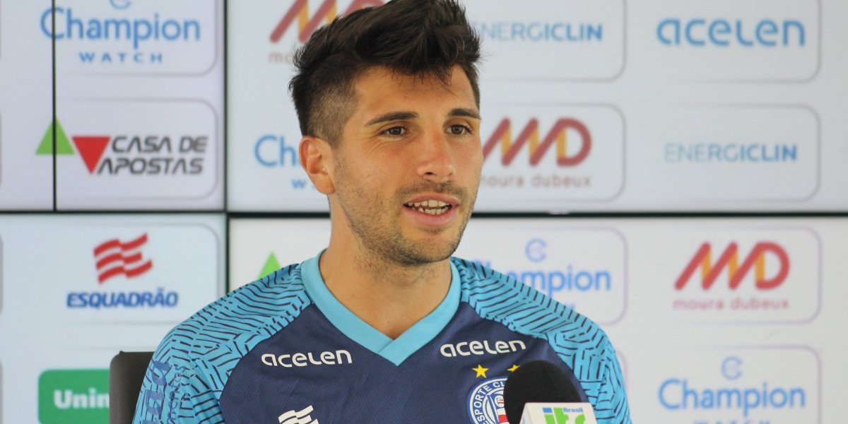 "Foi um jogo lindo", celebrou Lucas Mugni sobre atuação do Bahia contra Tombense