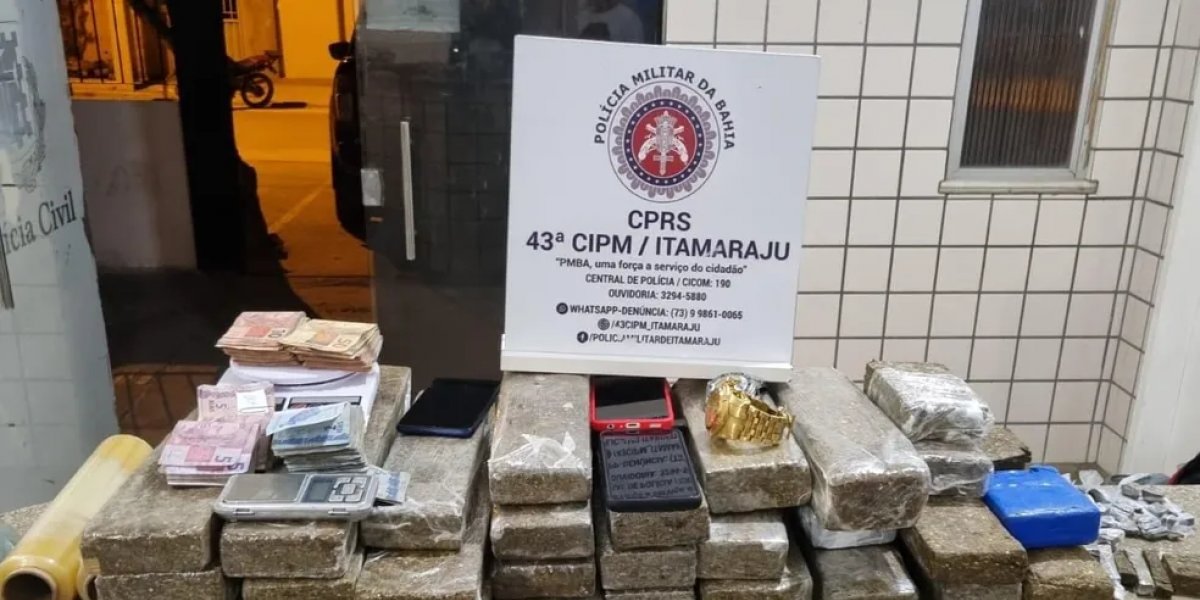 Homem é preso por tráfico de drogas no município de Itamaraju, na Bahia
