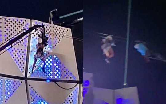 Mulher fica presa em tirolesa do Rock in Rio 2022