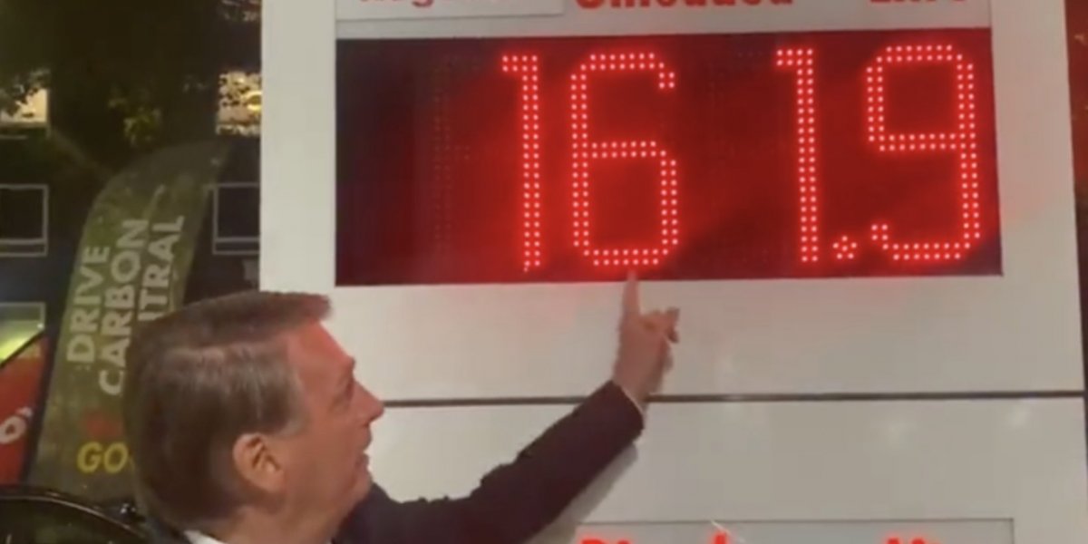 Bolsonaro aproveita passagem em Londres para comparar preço da gasolina