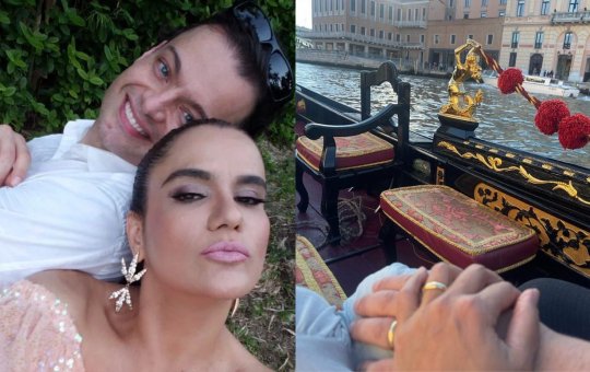 Cantora Gilmelândia é pedida em casamento durante passeio em Veneza