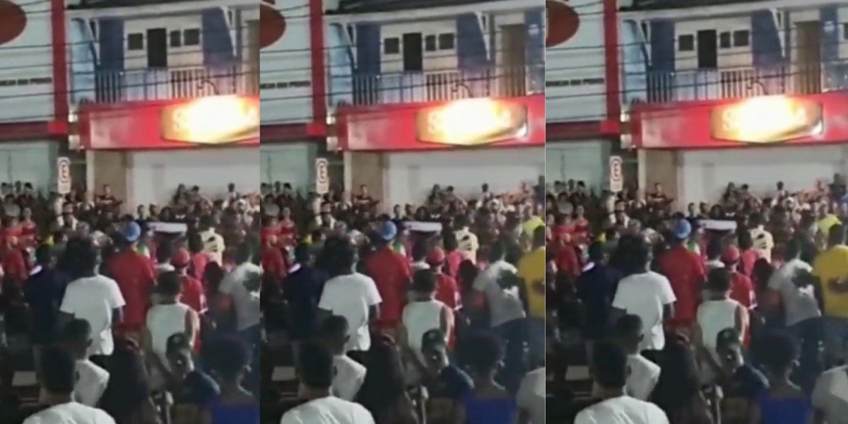 Conceição do Jacuípe: homens arremessam garrafas em policiais durante festa