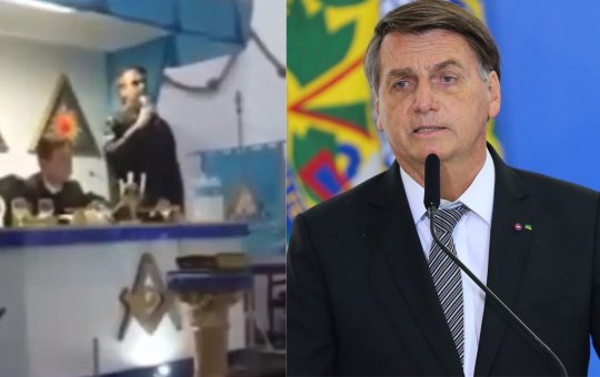 Vídeo em que Bolsonaro discursa em loja de Maçonaria viraliza no Twitter