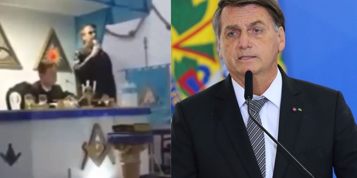 Vídeo em que Bolsonaro discursa em loja de Maçonaria viraliza no Twitter