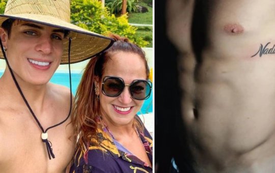 A Fazenda: Tiago Ramos diz que mãe de Neymar gostou da tatuagem com o nome dela