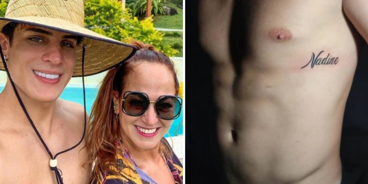 A Fazenda: Tiago Ramos diz que mãe de Neymar gostou da tatuagem com o nome dela