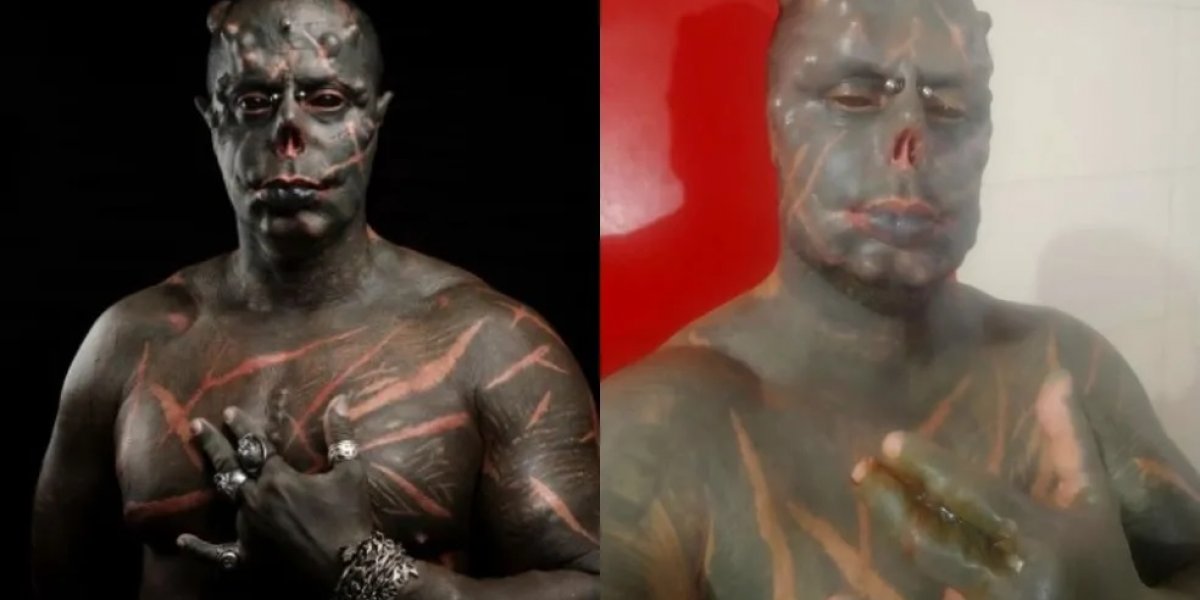 Após chifres, 'Diabão' transforma a própria mão em uma garra: 'satisfeito'