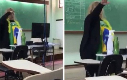 Professora que fez saudação Nazista foi demitida da escola no Paraná