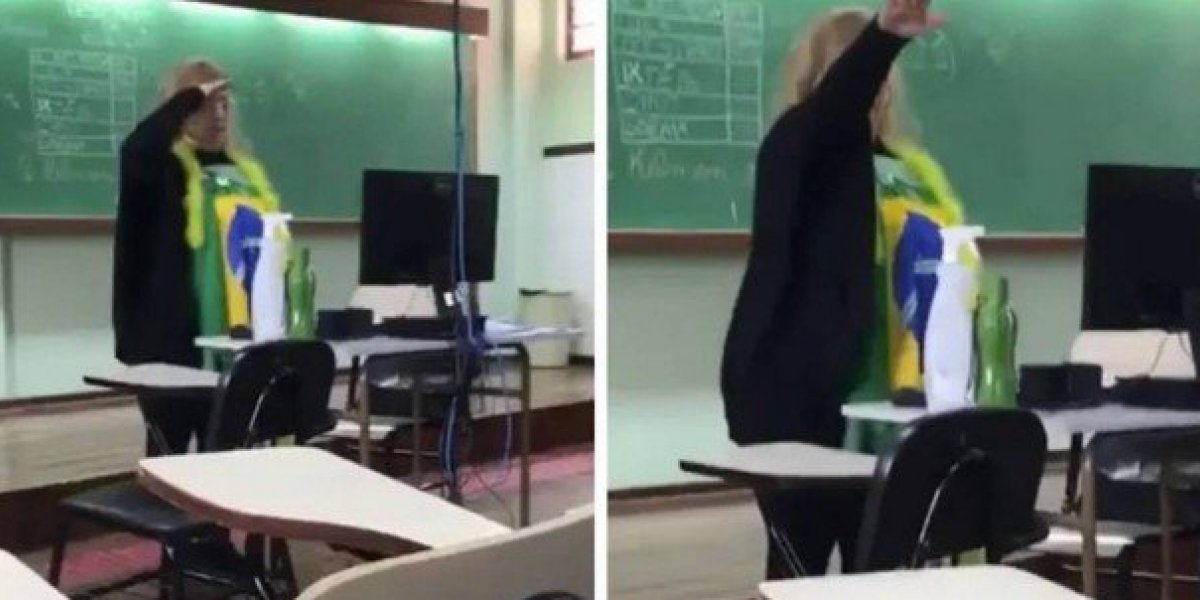 Professora que fez saudação Nazista foi demitida da escola no Paraná