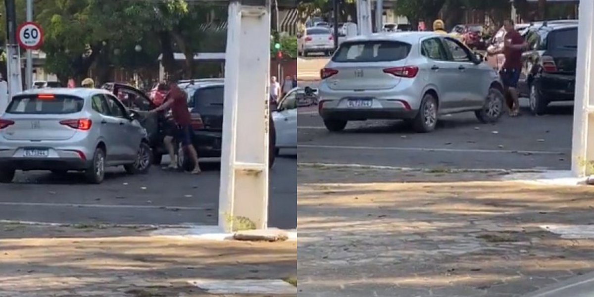 PM armado com facão é atropelado e tem perna quebrada por artista plástico