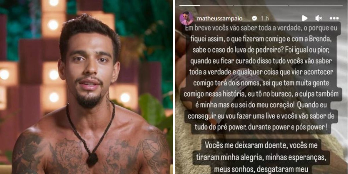 Matheus Sampaio é internado em clinica e diagnosticado com depressão