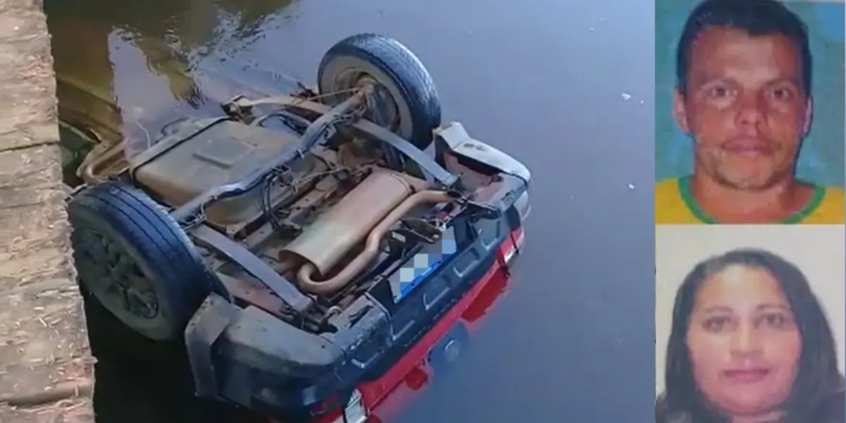 Casal é achado morto dentro de carro após veículo cair em córrego na Bahia