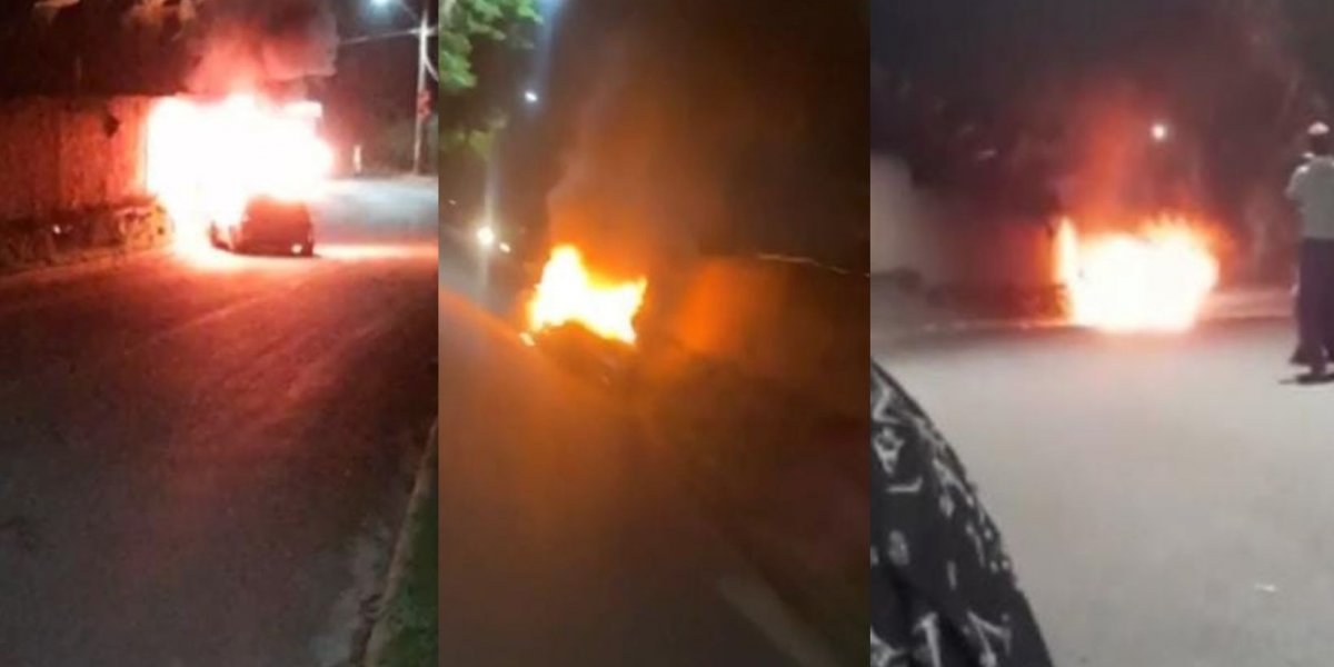 Homem morre carbonizado dentro de carro em Lauro de Freitas, na RMS