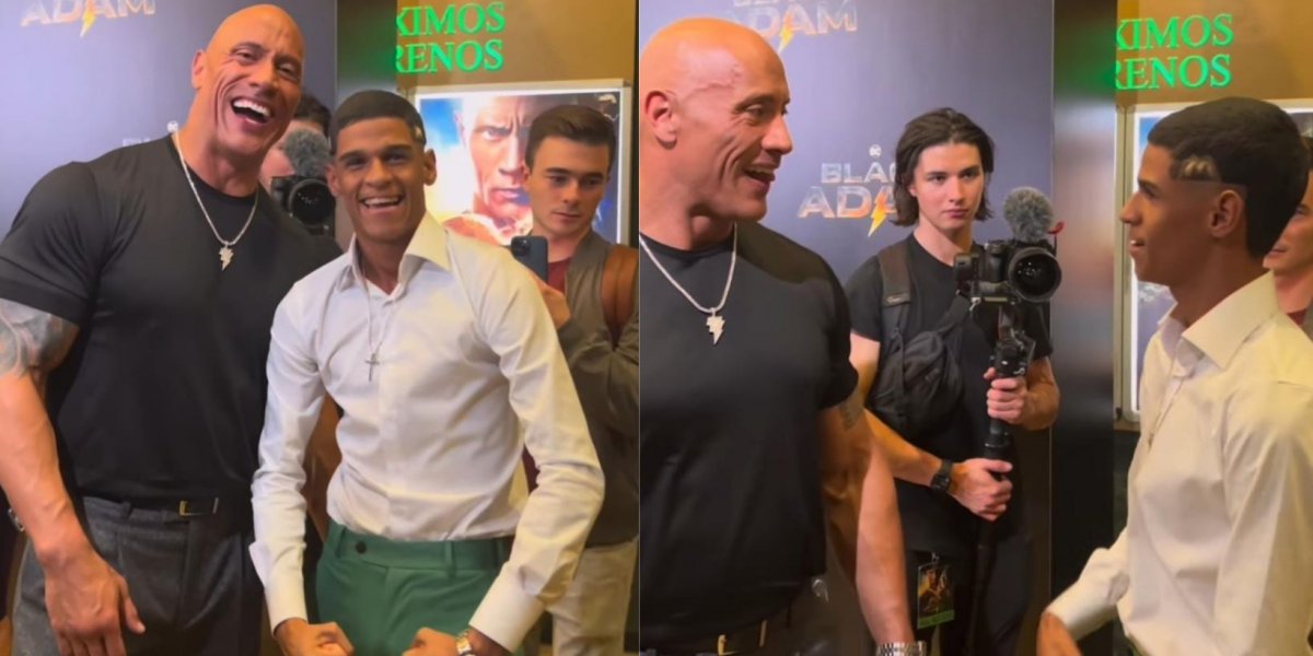 Luva de Pedreiro publica encontro com The Rock em lançamento de "Adão Negro"