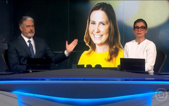 Renata Vasconcellos chora no JN com morte de Susana Naspolini