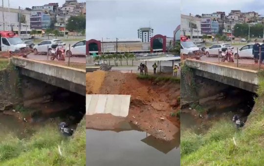 Homem cai em canal de esgoto na Av. Juracy Magalhães Júnior, em Salvador