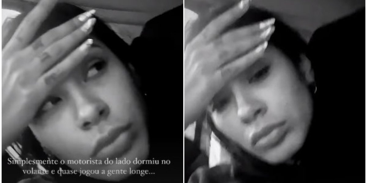 Pocah sofre acidente de carro: 'Motorista dormiu no volante'