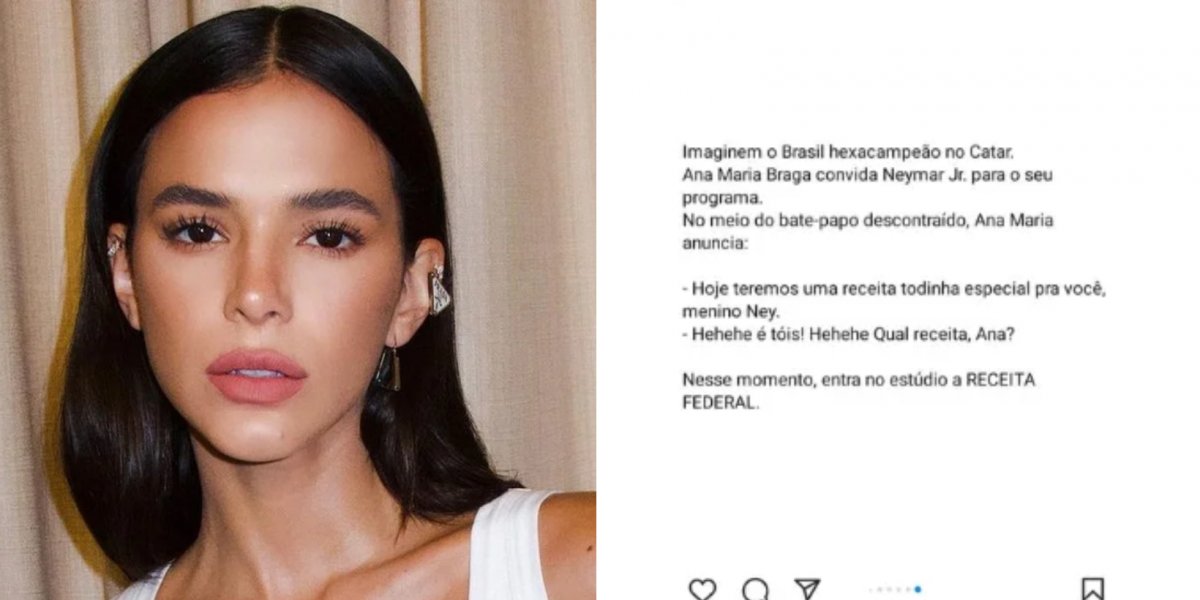 Bruna Marquezine curte publicação com piada sobre dívida de Neymar