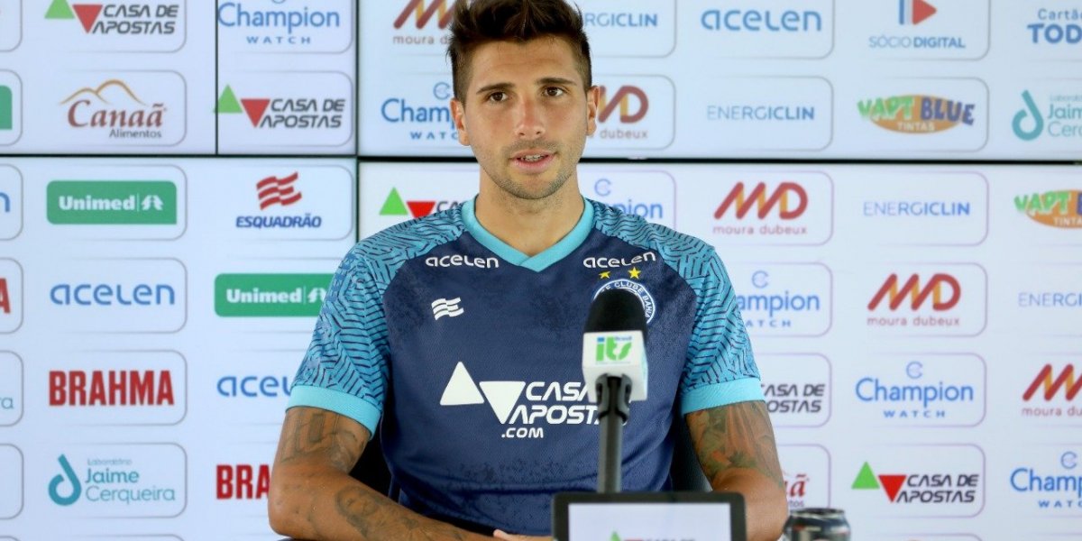 Lucas Mugni revela desejo de seguir no Bahia e cita foco do elenco no acesso