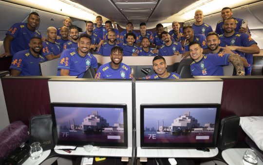 Seleção Brasileira desembarca no Catar para disputa da Copa do Mundo