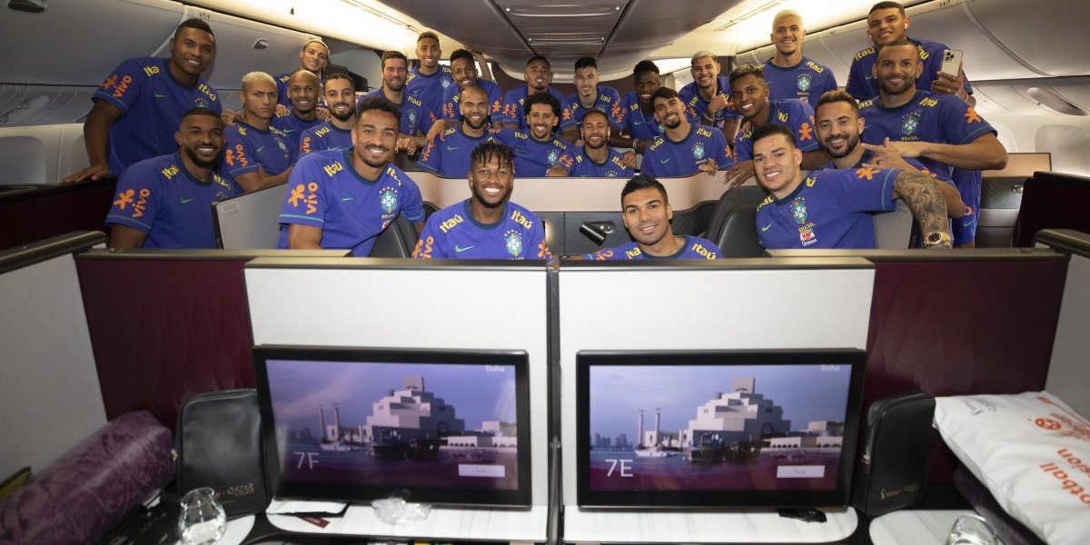 Seleção Brasileira desembarca no Catar para disputa da Copa do Mundo