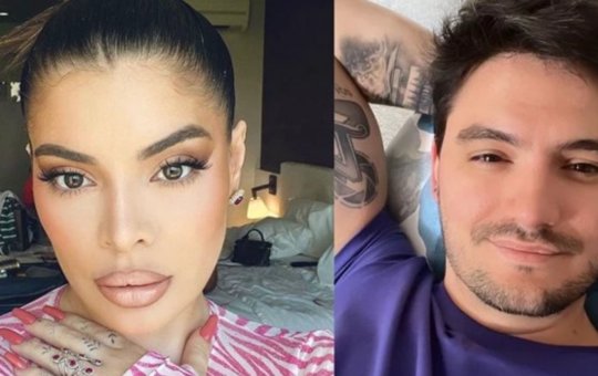 Felipe Neto e Gkay se beijam durante apresentação e agitam web; confira