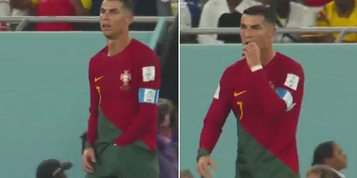 Cristiano viraliza ao comer 'lanche' que estava guardado no calção; confira