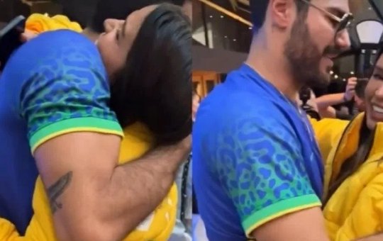 Fora de 'A Fazenda 14', Kerline e Shayan se pegam durante show; veja