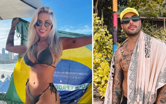 Karoline Lima é flagrada aos beijos com ex de Anitta