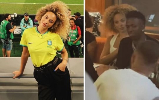 Vinicius Jr. aproveita dia de folga na Seleção em noite com Júlia Rodrigues