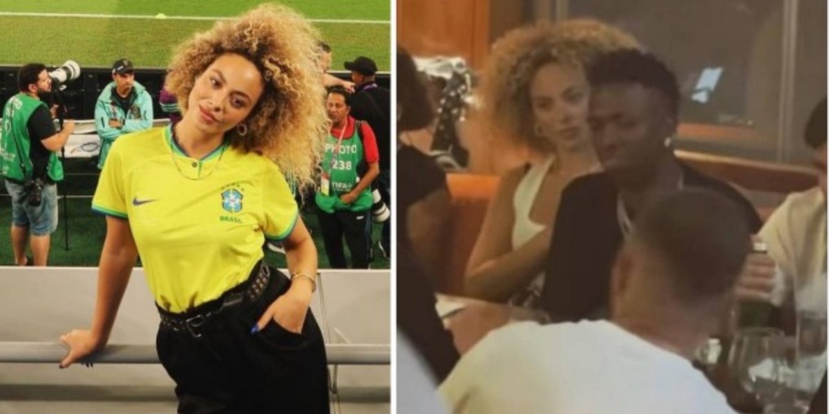 Vinicius Jr. aproveita dia de folga na Seleção em noite com Júlia Rodrigues