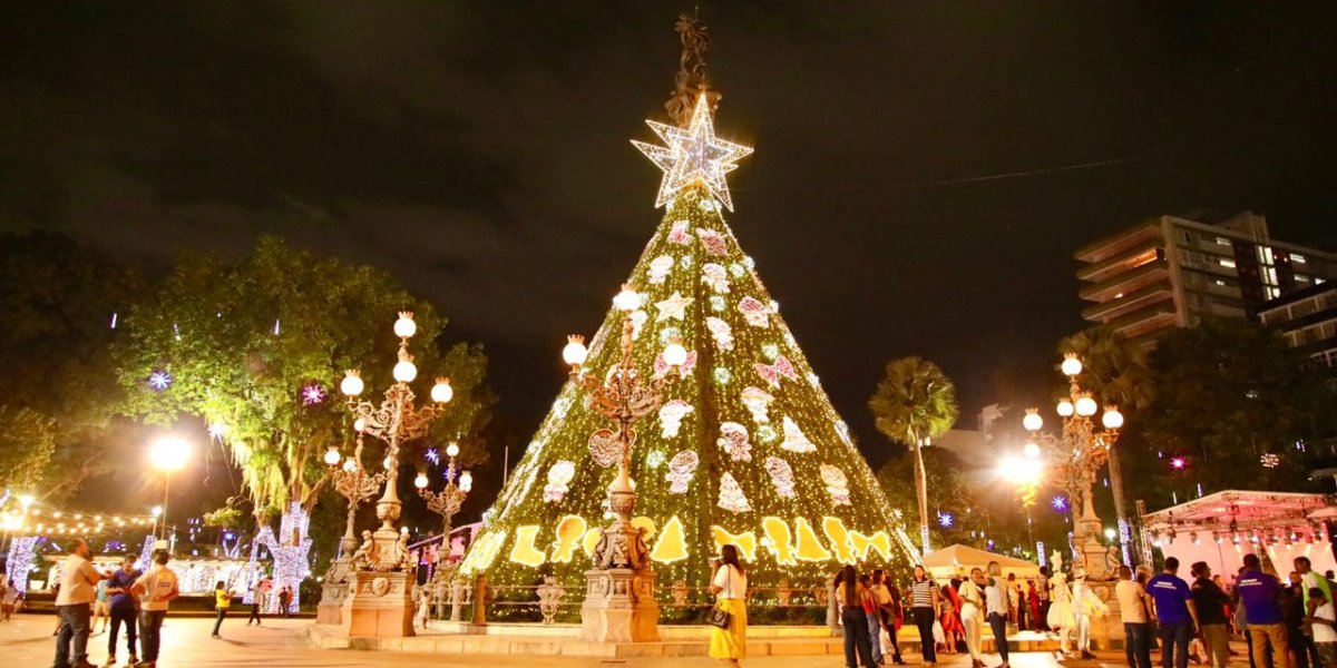 Com 4 milhões de lâmpadas, decoração natalina é inaugurada no Campo Grande
