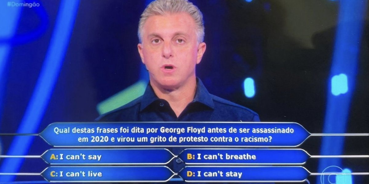 Após pergunta sobre George Floyd repercutir, Luciano Huck se manifesta