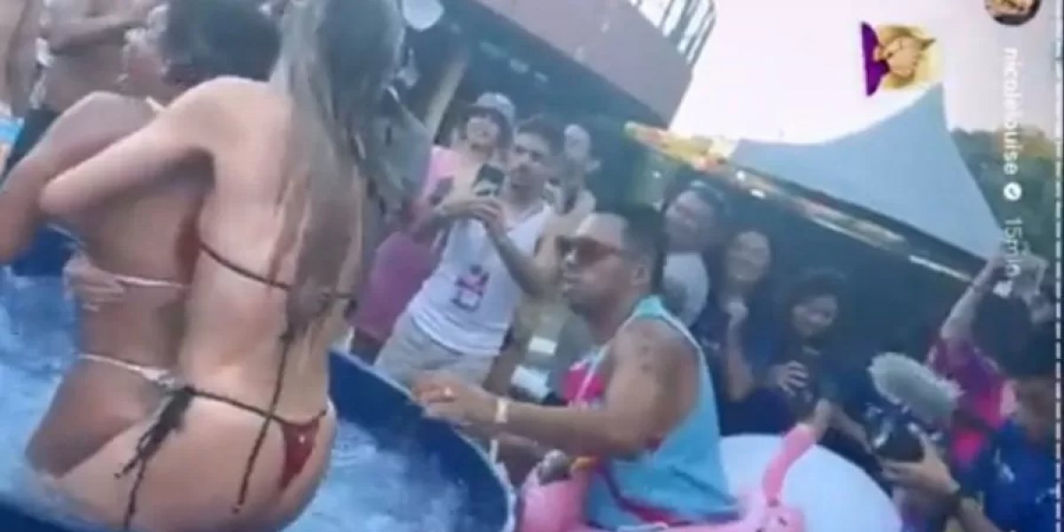 Tirullipa tira biquíni de influencers e acaba expulso da Farofa da Gkay; assista