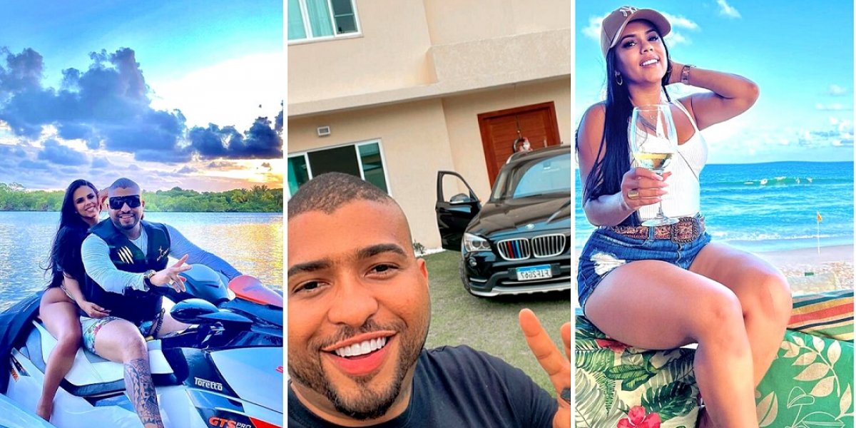 Jet ski, viagens, festas: casal morto em Barra do Jacuípe ostentava vida de luxo