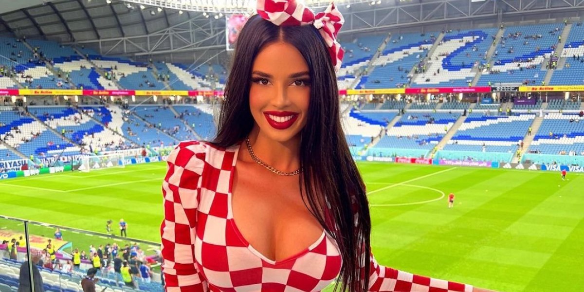 Errou a mira! Musa da Copa acerta partes íntimas de torcedor croata