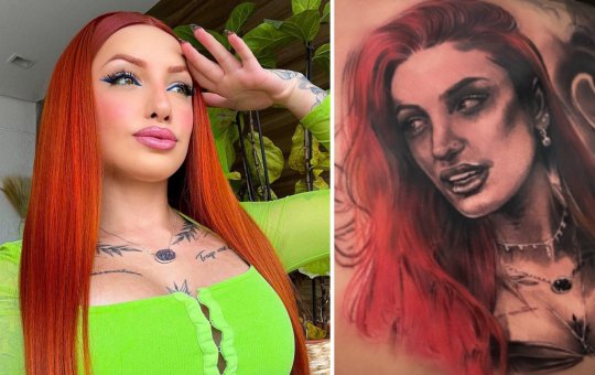 Brenda Paixão desaprova tatuagem de Matheus Sampaio com seu rosto