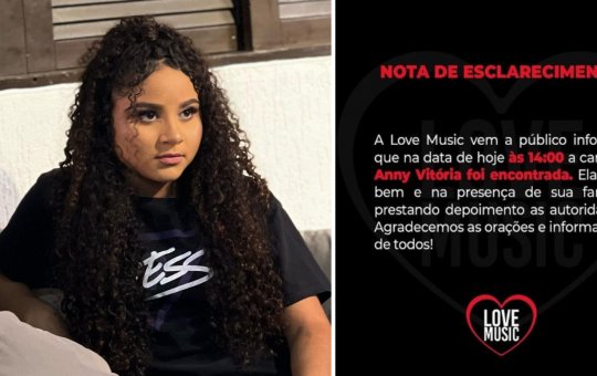 Após ser dada como desaparecida, cantora de 15 anos é encontrada