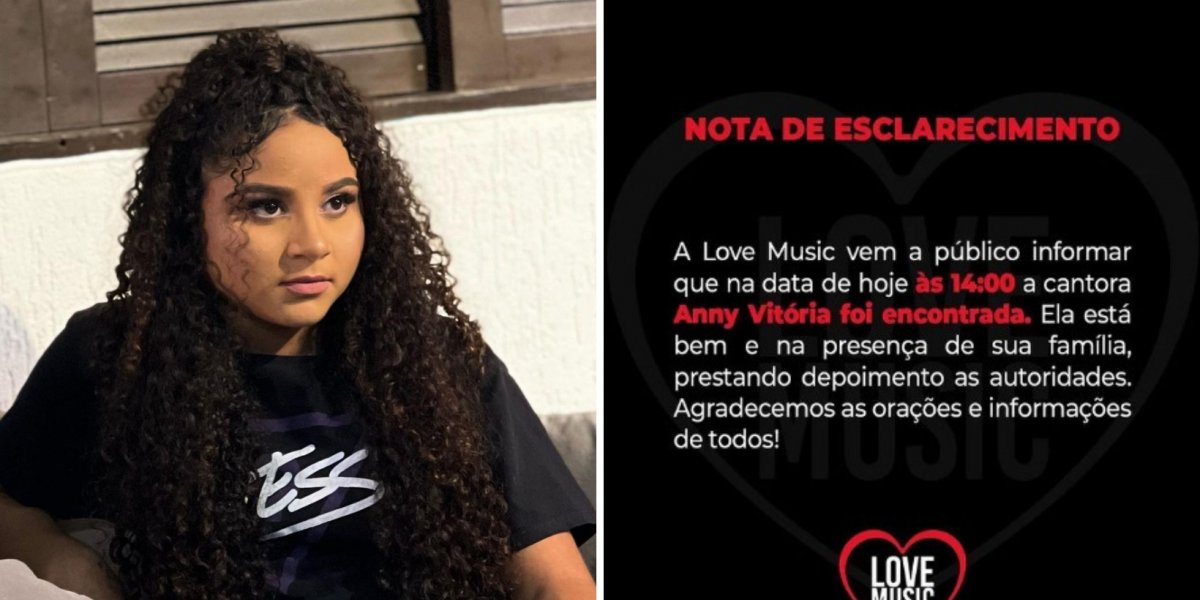 Após ser dada como desaparecida, cantora de 15 anos é encontrada