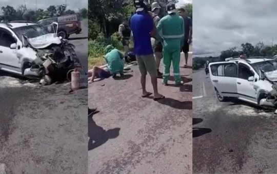 Acidente entre carro de passeio e carreta deixa três feridos no oeste da Bahia