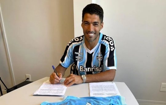 Grêmio anuncia oficialmente a contratação do craque uruguaio Luis Suárez